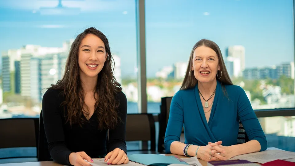 Kristen Choi and MarySue Heilemann posing for a photo
