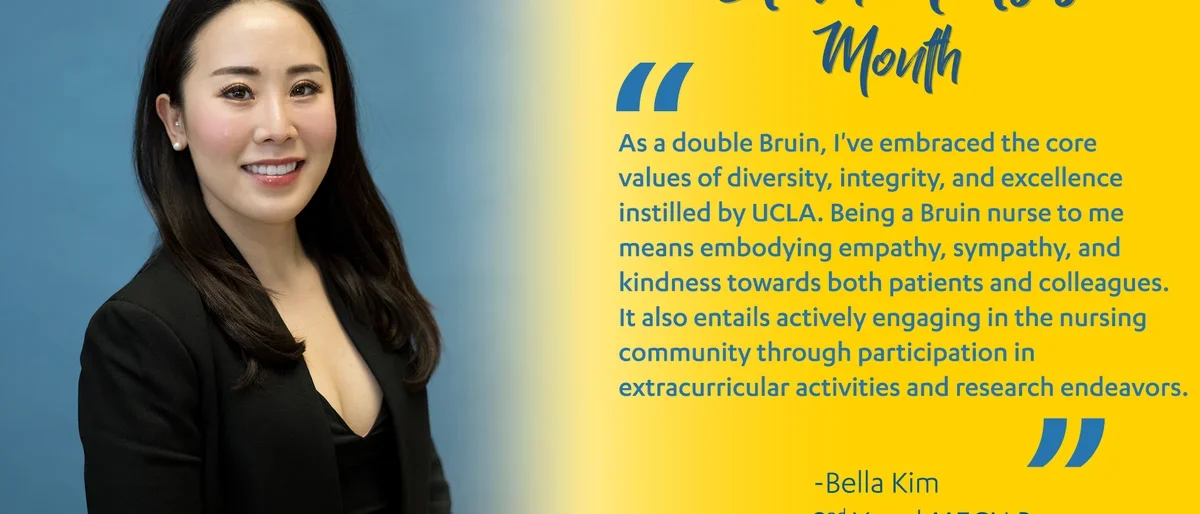 A graphic featuring nursing student Bella Kim