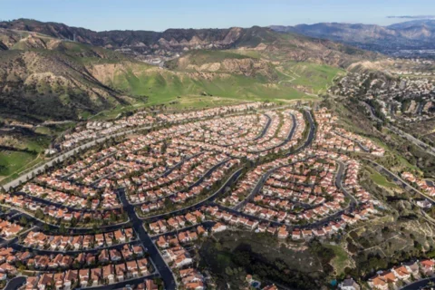 An aerial view of Aliso Canyon