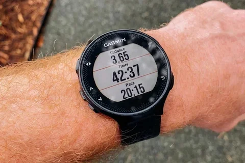 Garmin watch on person's wrist