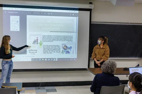 Students presenting in UCLA course teaches students to be better health care professionals for disabled people