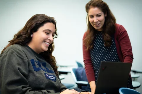 UCLA Nursing student with Librarian Antonia Ozuna-Garcia