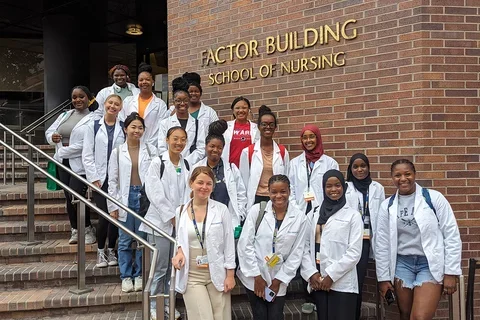 Nursign track students participating in the SHPEP program at UCLA