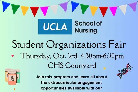 A graphic for the School of Nursing's Student Organization Fair