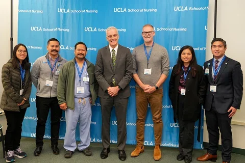 VA Secretary with UCLA nursing students