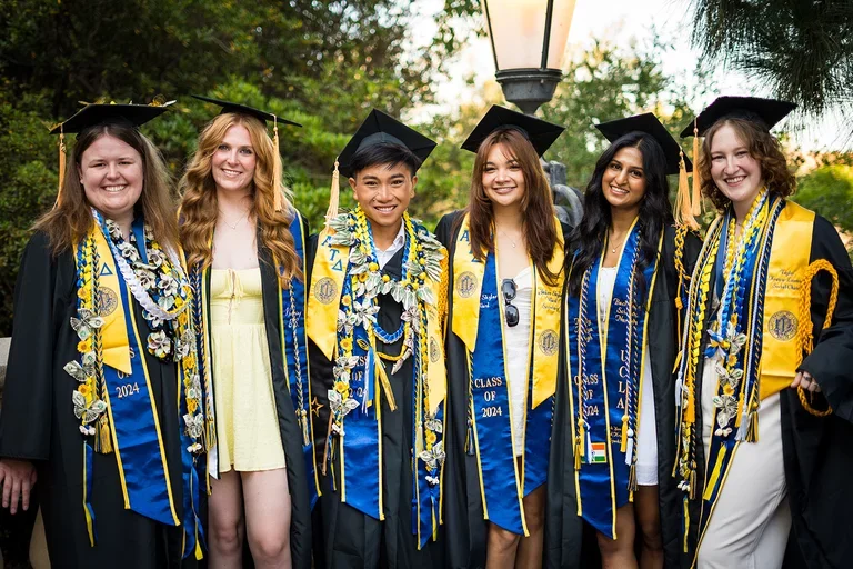 Students gathered at commencement