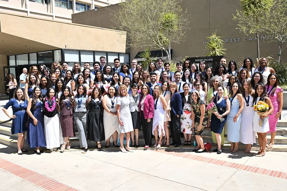 2026 MSN-MECN students gathered at the Blue & Gold Ceremony.