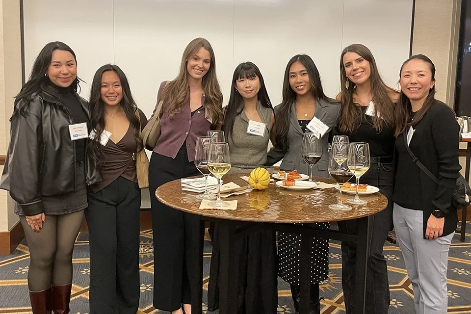 Nursing students and alumni at the 2025 Doctoral Friendsgiving