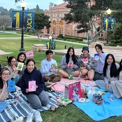 UCLA Nursing students gathered at an APINSSA event on campus