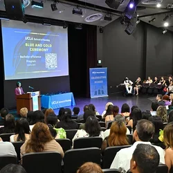 Inside the Northwest Campus Auditorium for the Blue & Gold Ceremony