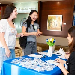 Two UCLA nursing students at the New Student Welcome event