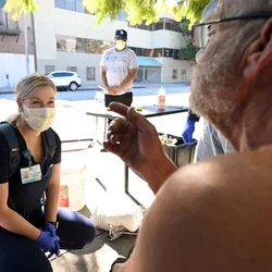 Nurse working at the HOmeless Healthcare Collaborative