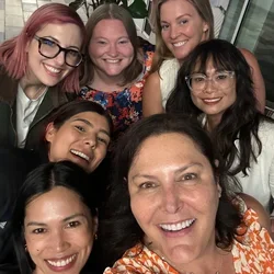 UCLA Nursing Assistant Teaching Professor Stacey Green with students from the PMHNP program