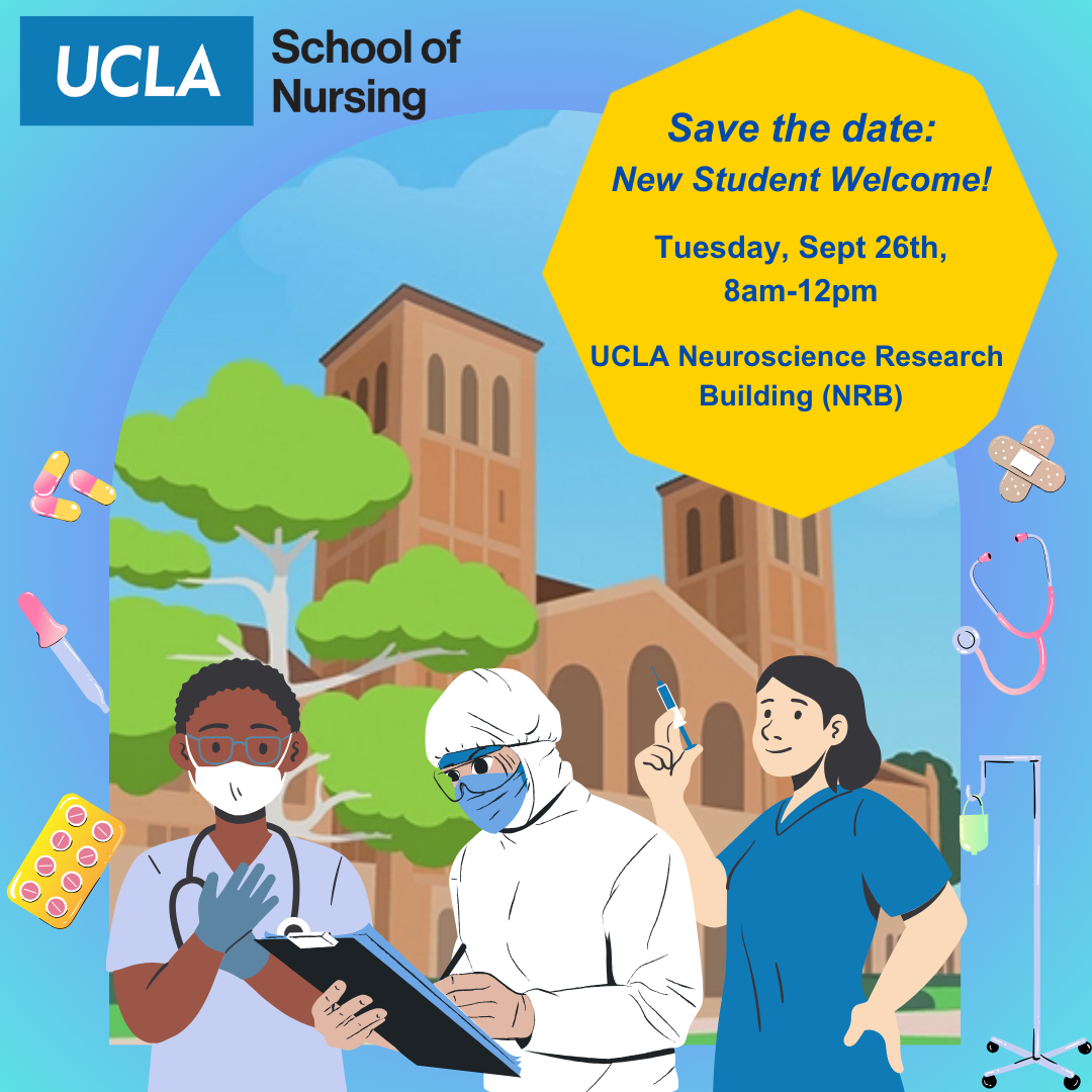 A save the date graphic for the School of Nursing Orientation