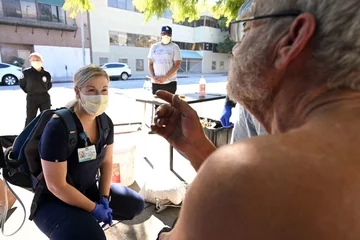 Nurse working at the HOmeless Healthcare Collaborative