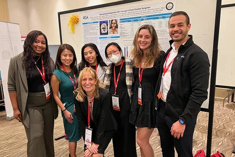 UCLA nursing researchers gathered at a poster presentation
