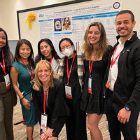 UCLA nursing researchers gathered at a poster presentation