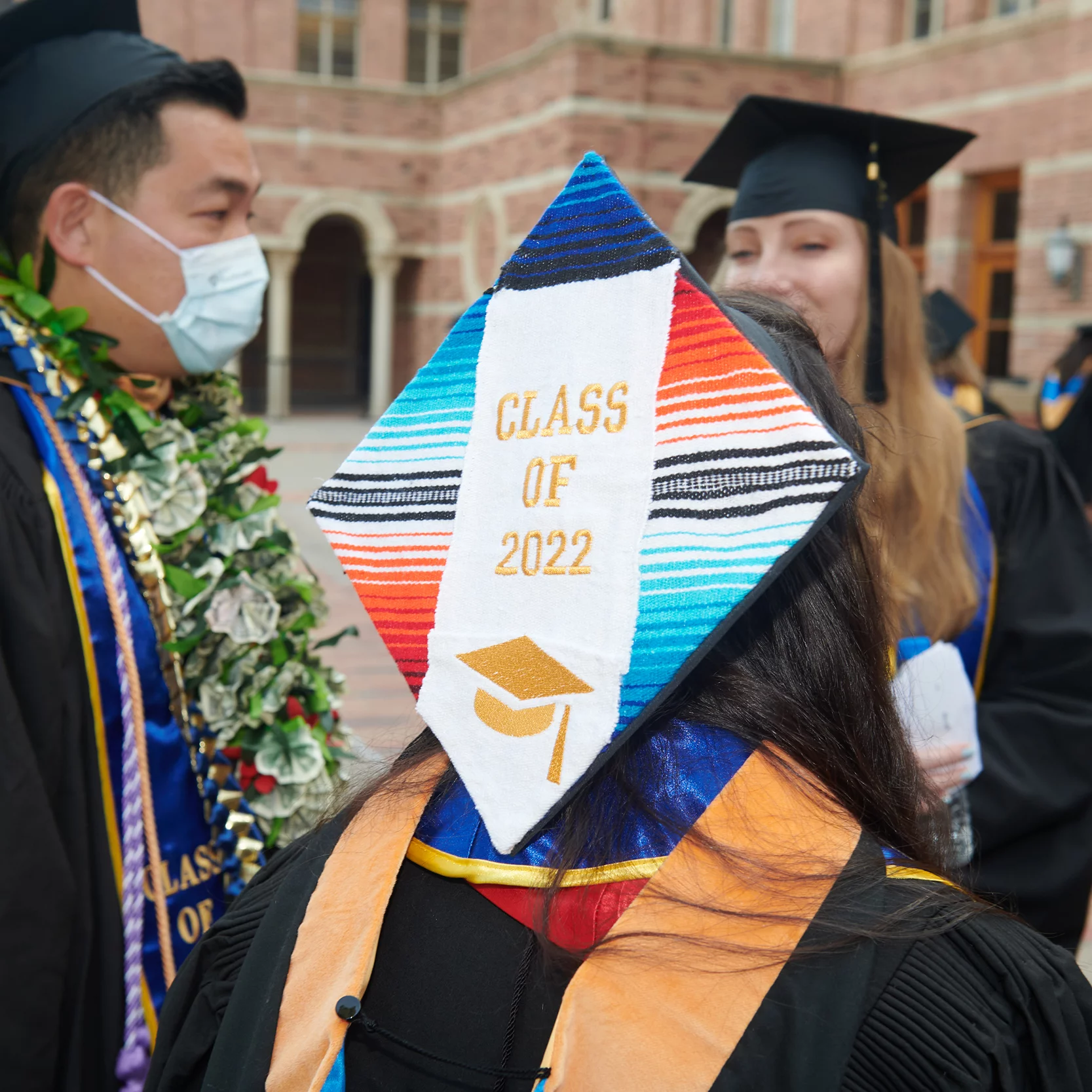 A decorated cap with the text Class of 2022